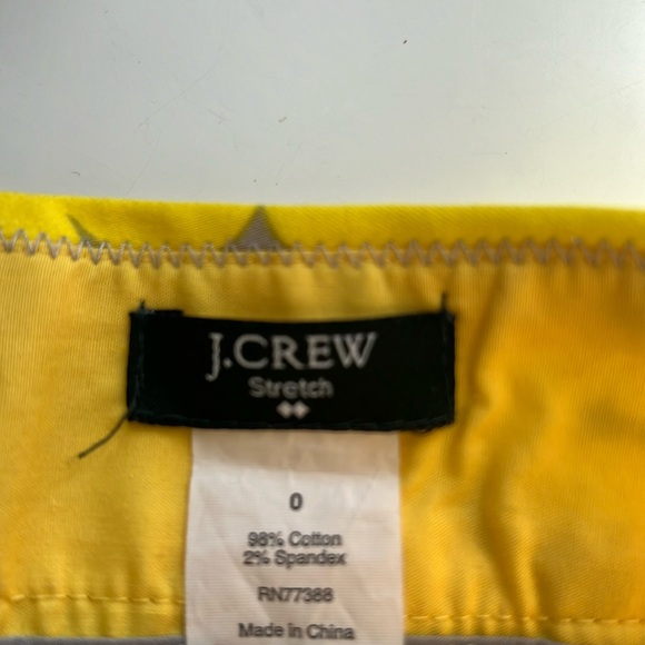 J. Crew Yellow/Purple Pencil Skirt 0 EUC - Picture 2 of 3